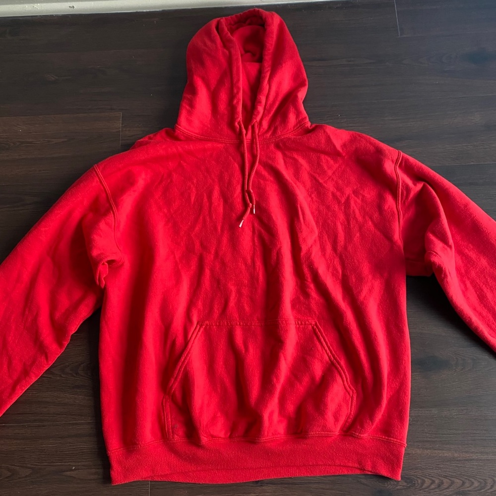 red hoodie